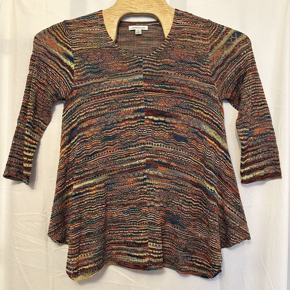 JOHN PAUL RICHARD Womens Size Large Multicolor Lightweight Openwork Knit Tunic